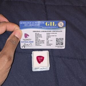 Natural Ruby Loose Gemstone With Certificate Included